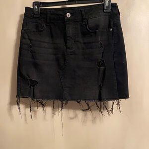 Black Jean skirt
